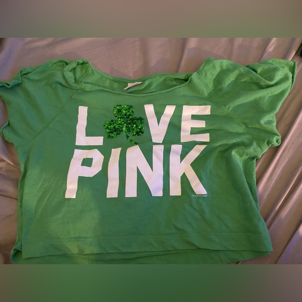 Love Pink Victoria Secret Crop Top Small Kiss Me